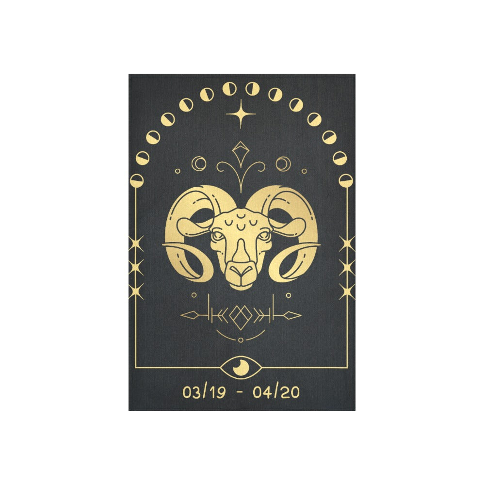 Aries Warrior Gold Tapestry