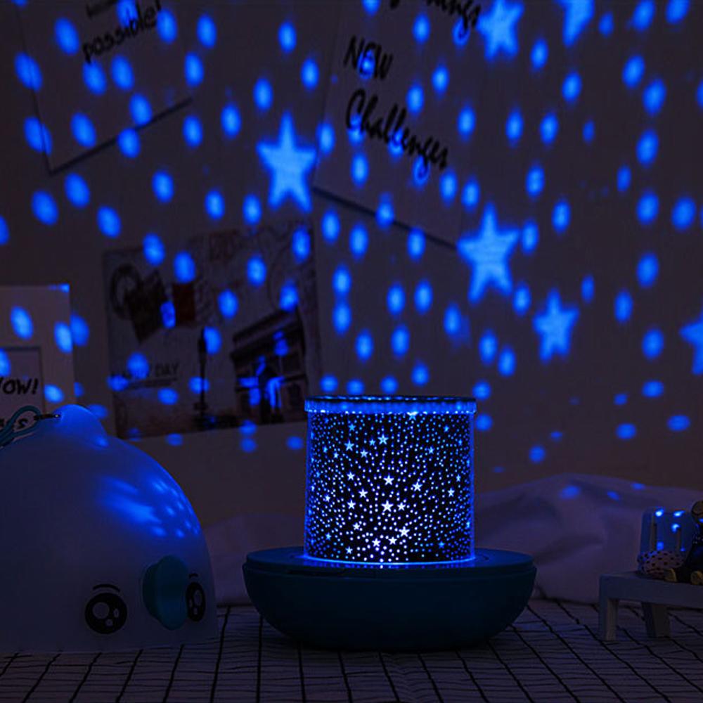 Stellar Custom LED Rotating Star Projection Lamp - Night Light