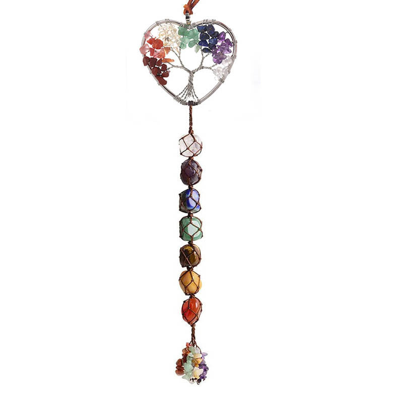 7-Color Crystal Tree of Life Pendant