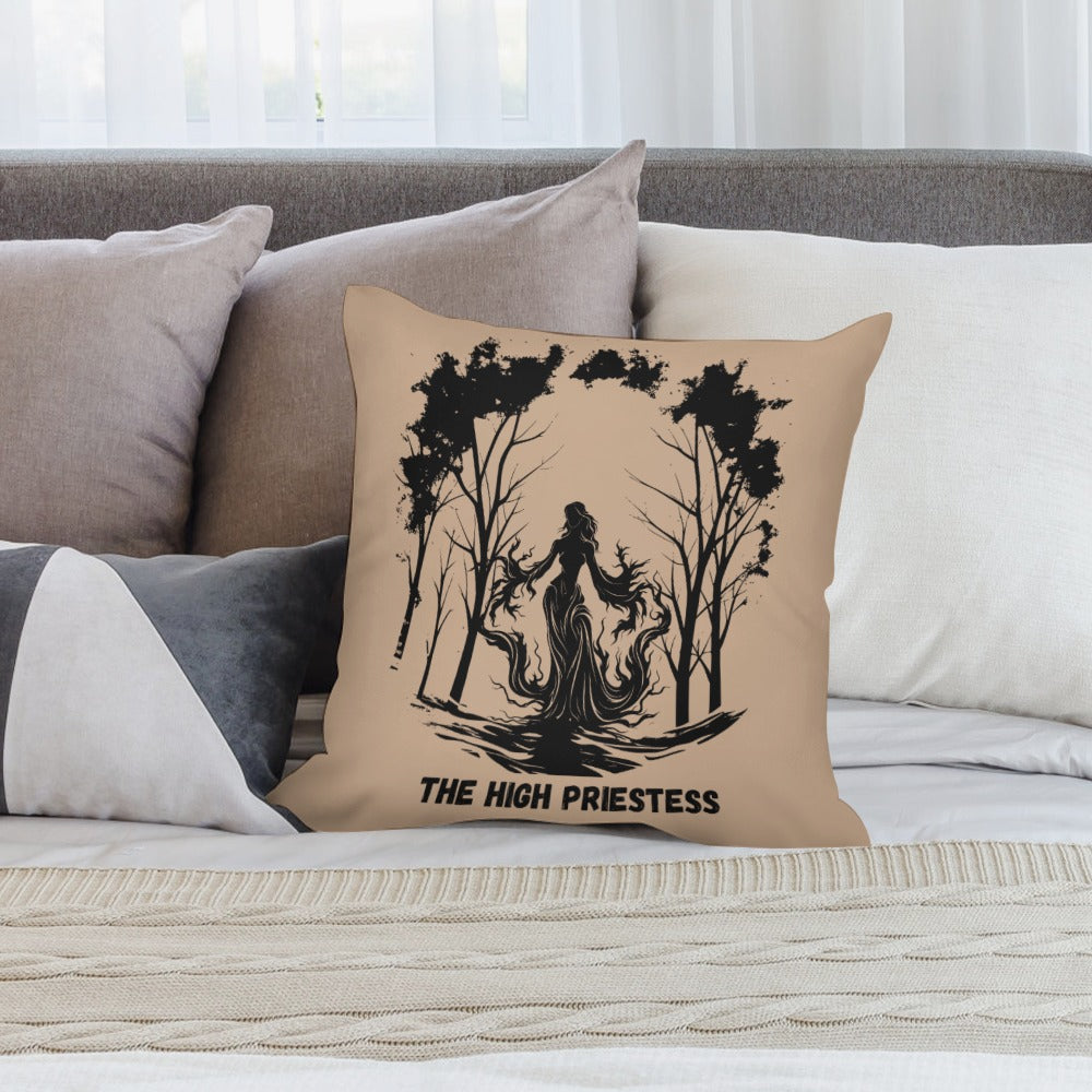 Celestial Plush Throw Pillow Case -  THE HIGH PRIESTESS