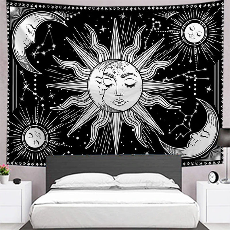 "Sun & Moon: Celestial Tapestry" Celestial moon and sun