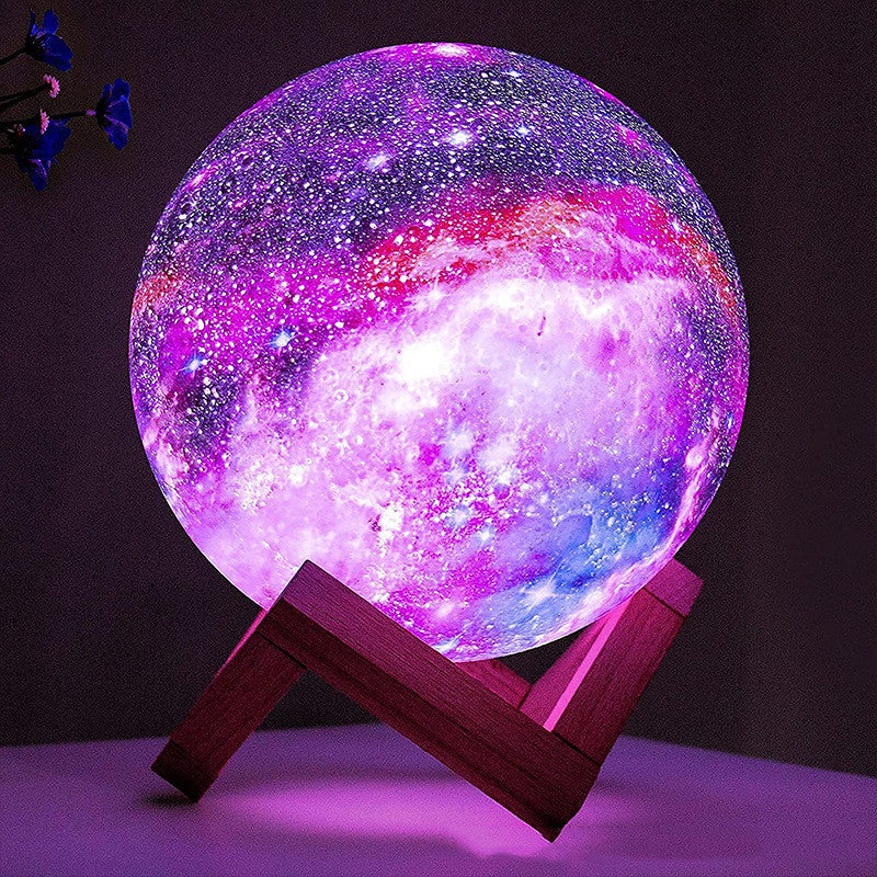 Mystic Moon 3D Printed Lamp - USB Charging Night Light