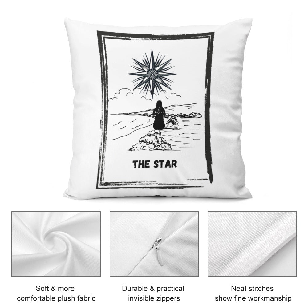 Celestial Plush Throw Pillow Case - THE STAR