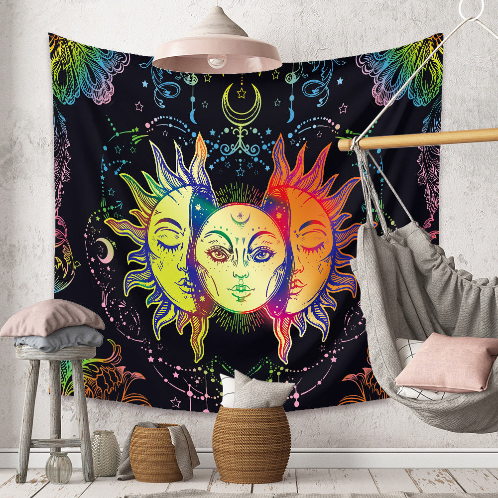 Bohemian Sun and Moon Tapestry