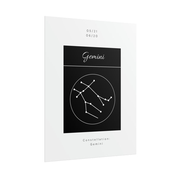 Gemini Star Constellation Zodiac Poster