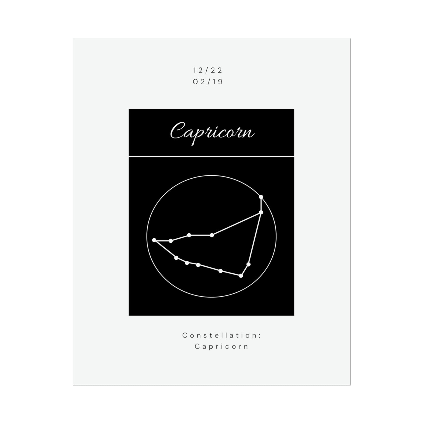 Capricorn Star Constellation Zodiac Poster