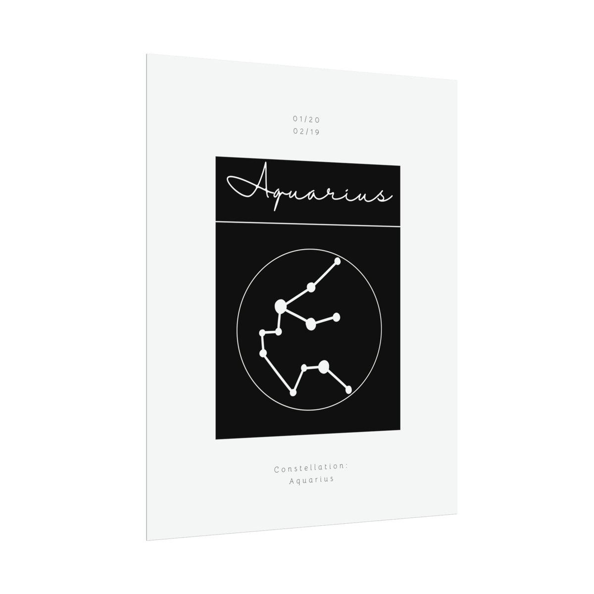 Aquarius Star Constellation Zodiac Poster