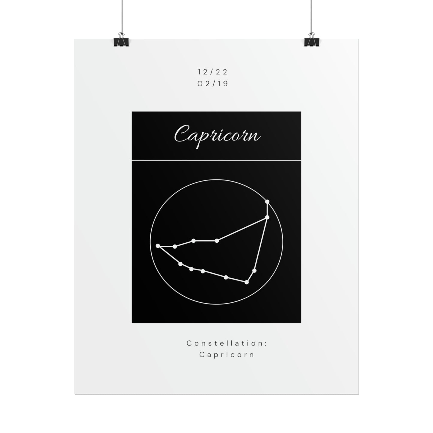 Capricorn Star Constellation Zodiac Poster