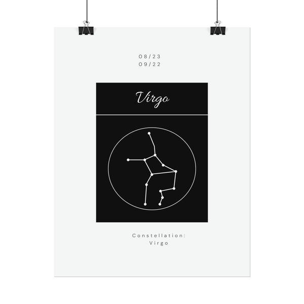 Zodiac Poster/ Virgo Star Constellation