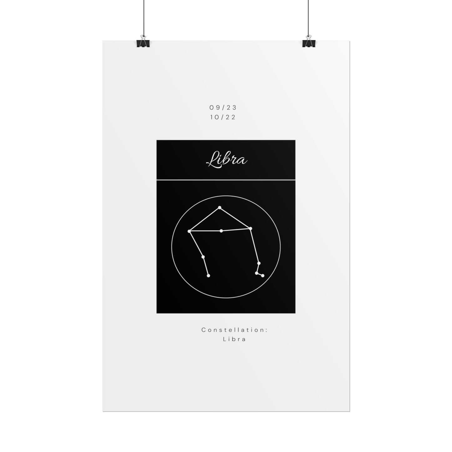 Libra Star Constellation Zodiac Poster