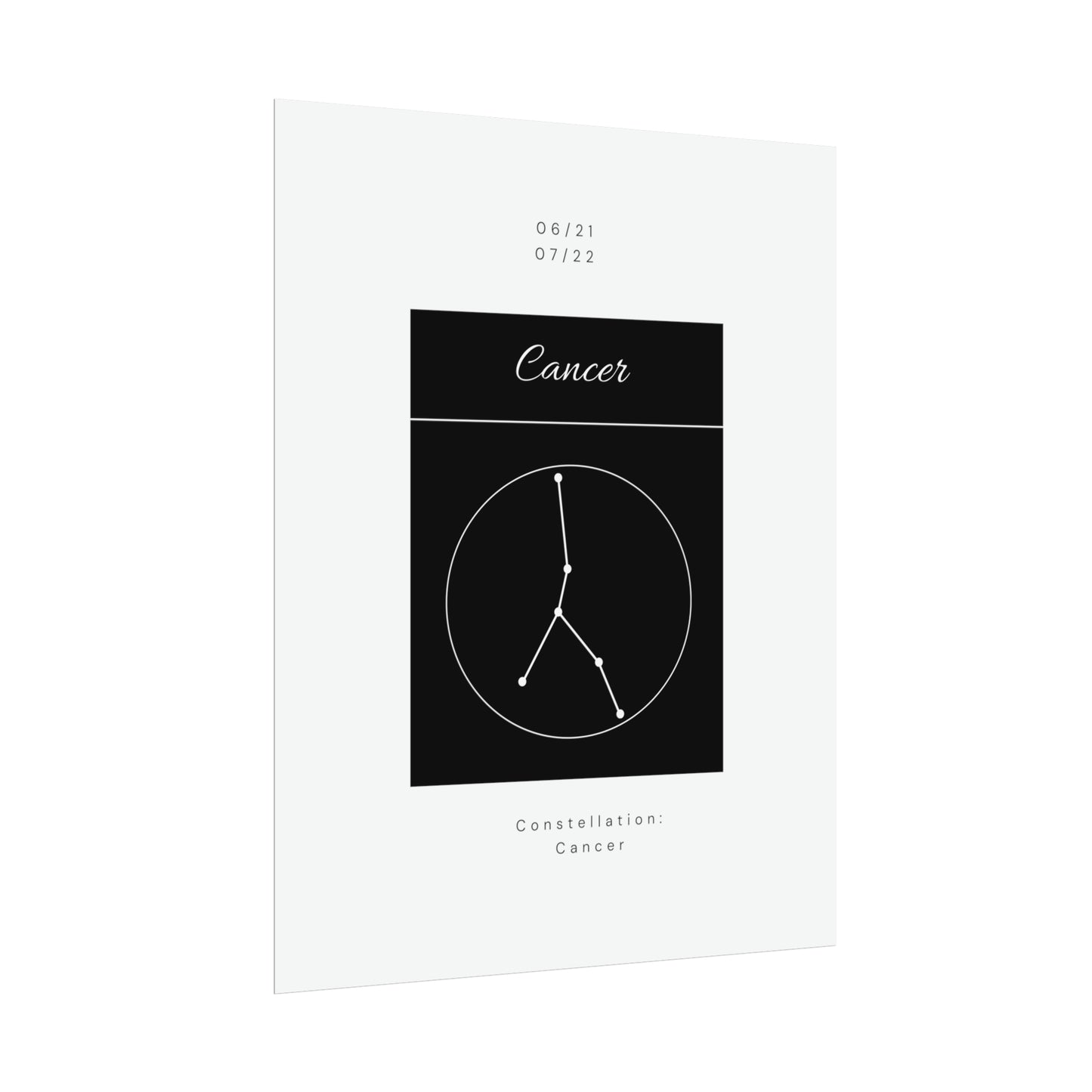 Cancer Star Constellation Zodiac Poster