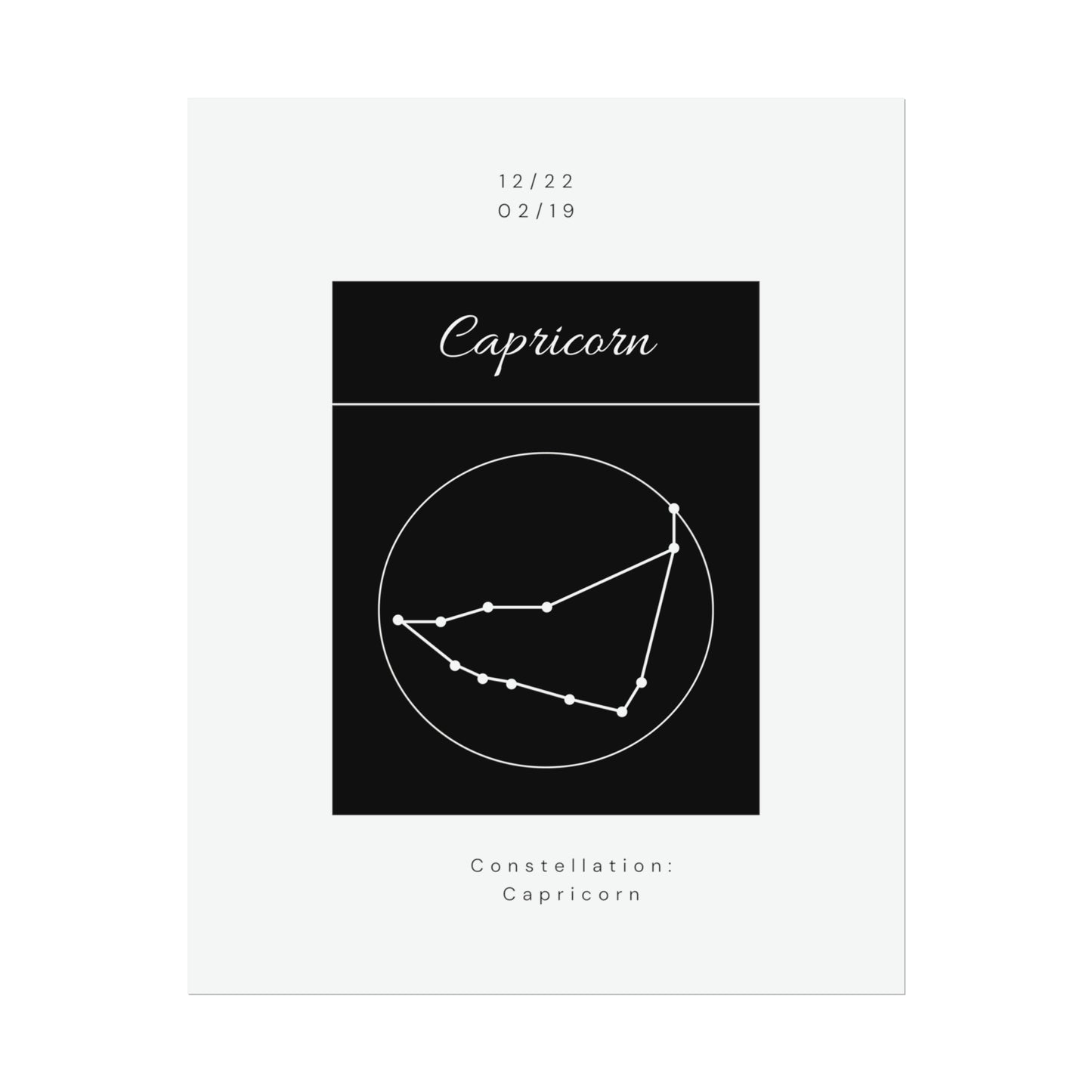 Capricorn Star Constellation Zodiac Poster