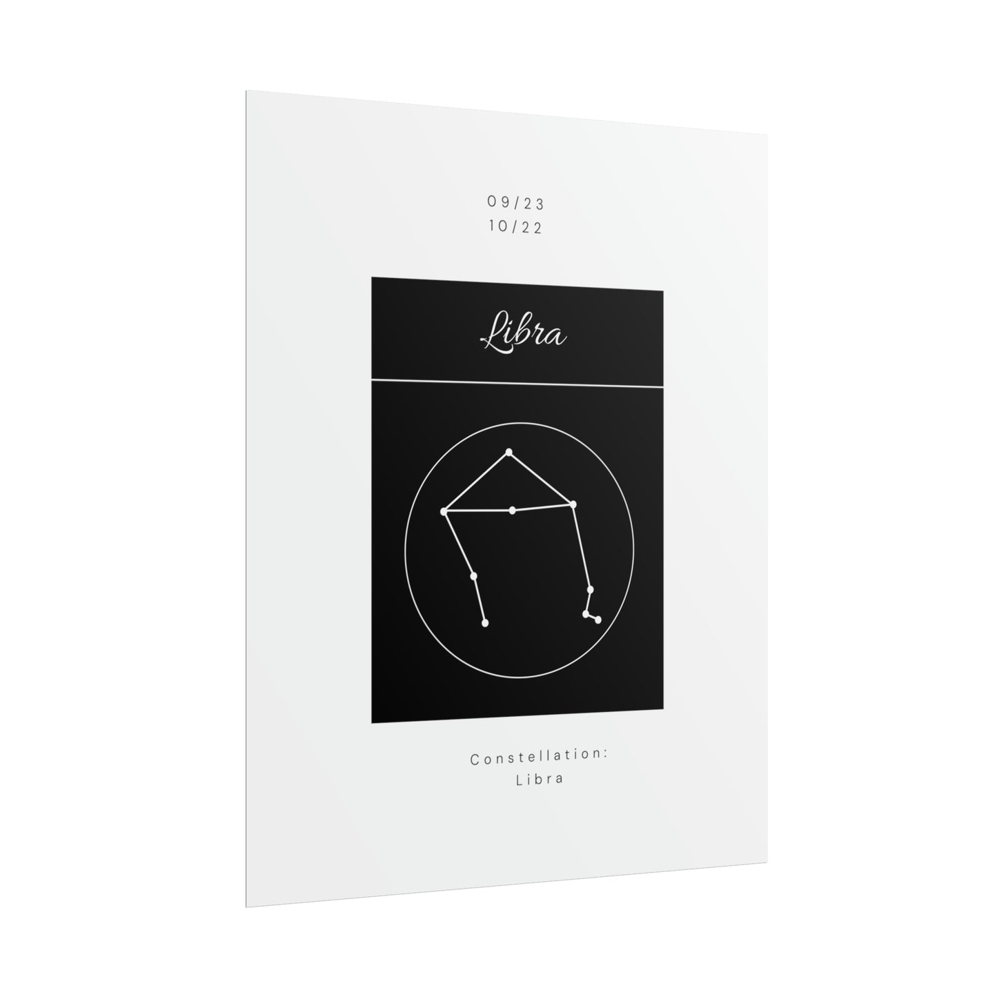 Libra Star Constellation Zodiac Poster