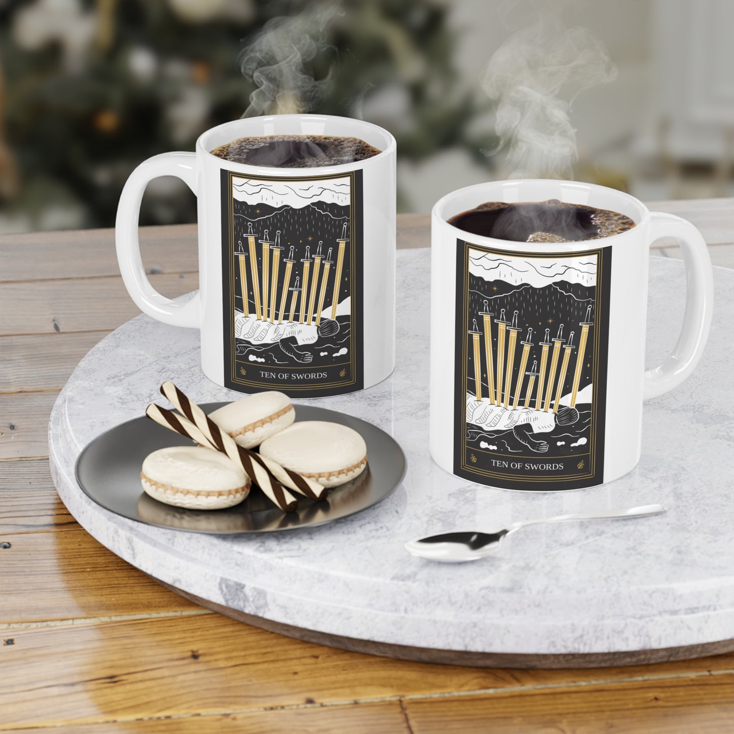 10 of Swords Tarot Card Coffee Mug