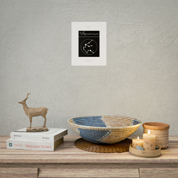 Aquarius Star Constellation Zodiac Poster