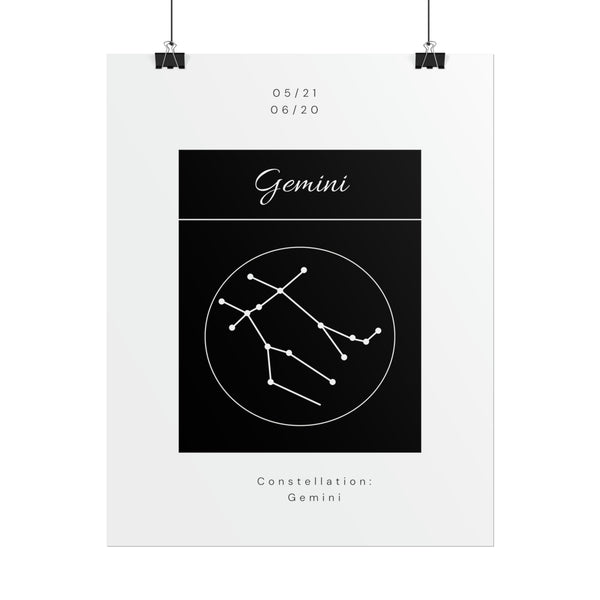 Gemini Star Constellation Zodiac Poster