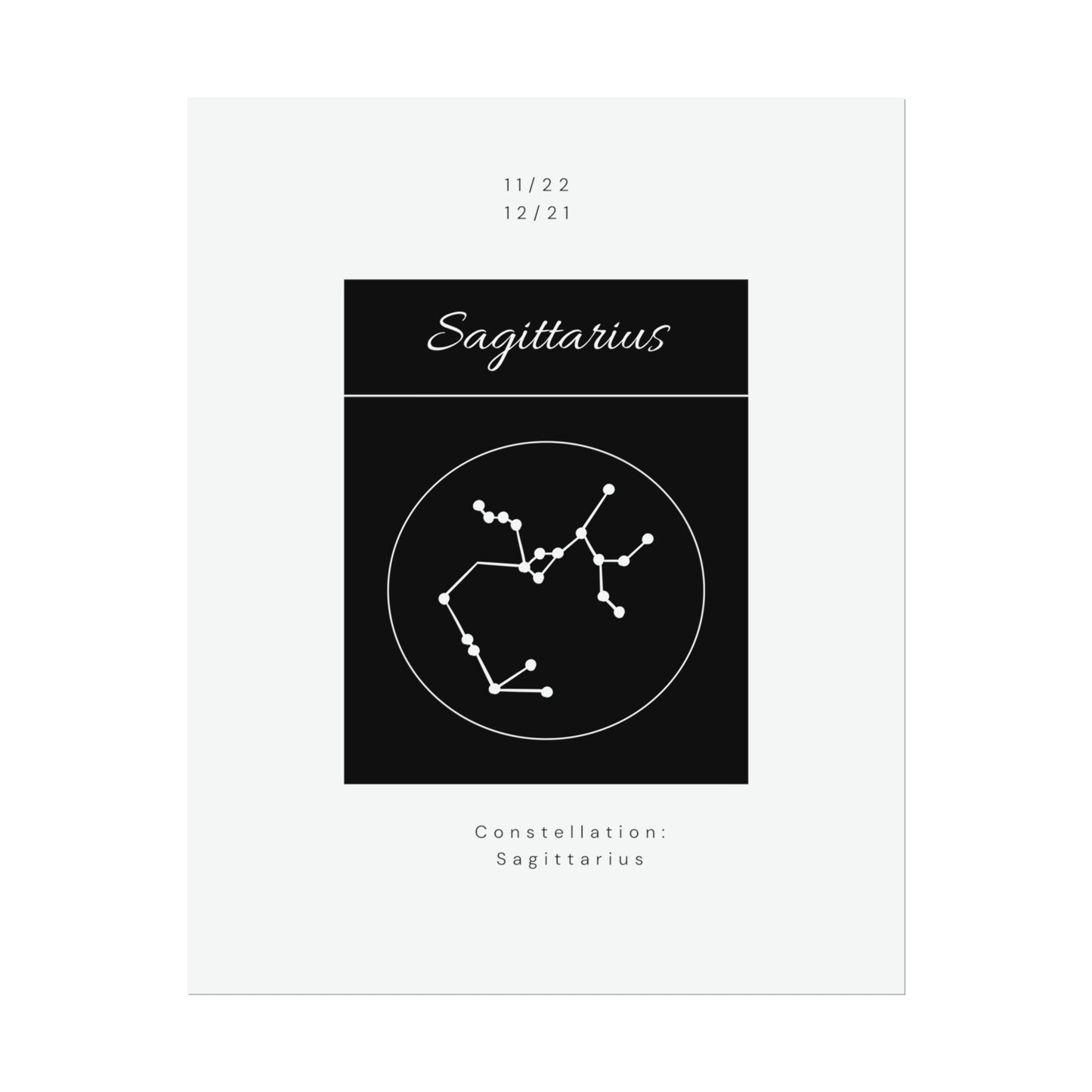 Sagittarius Star Constellation Zodiac Poster