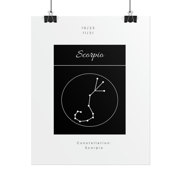 Scorpio Star Constellation Zodiac Poster