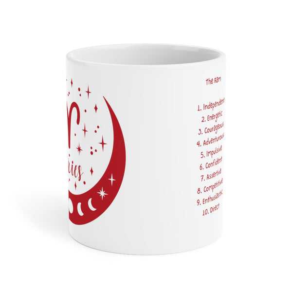 Zodiac Coffee Mug with Traits: Aries Edition