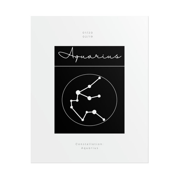 Aquarius Star Constellation Zodiac Poster