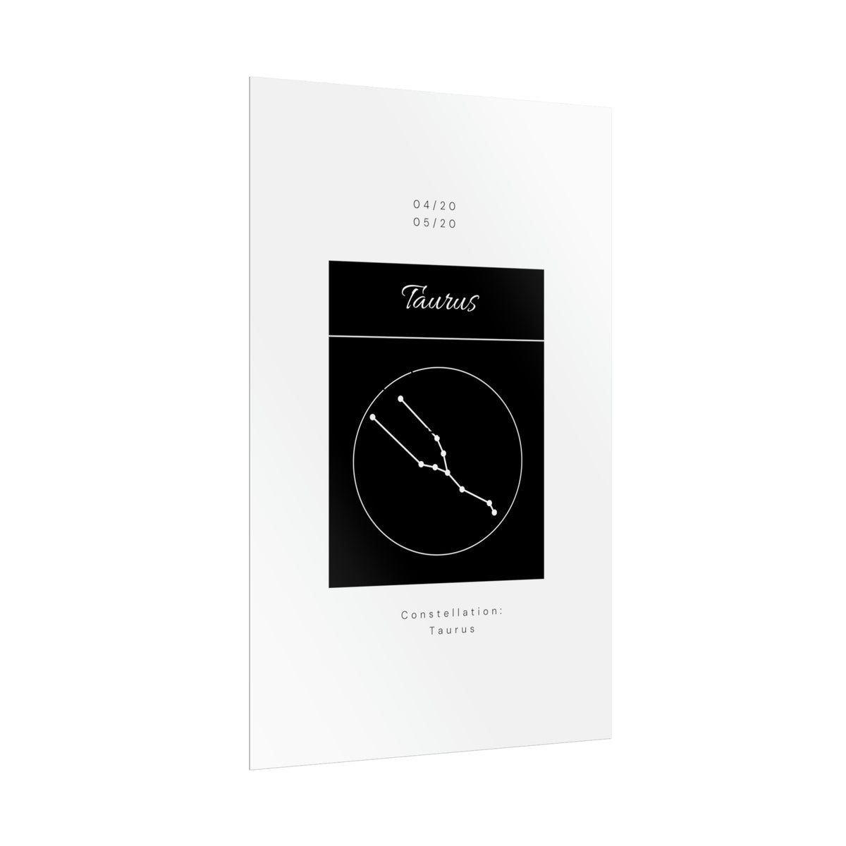 Taurus Star Constellation Zodiac Poster