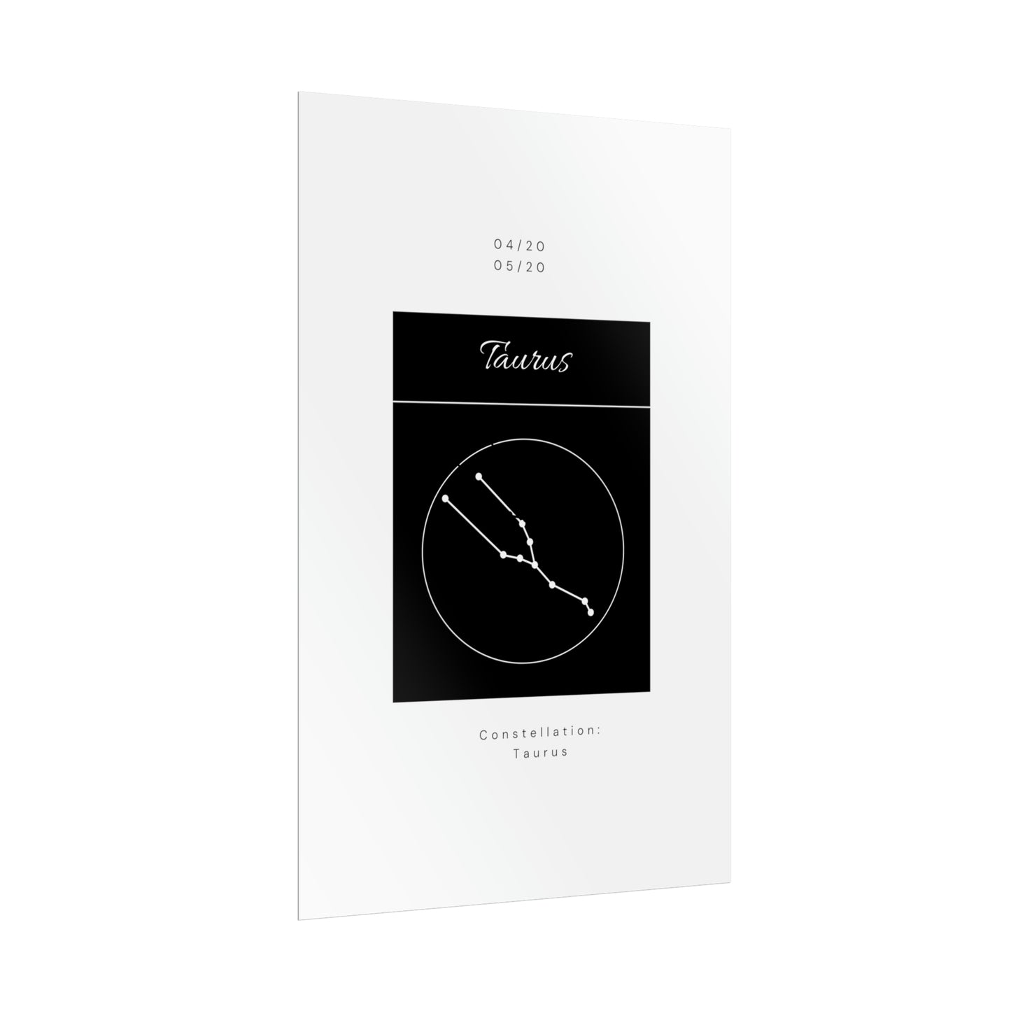 Taurus Star Constellation Zodiac Poster