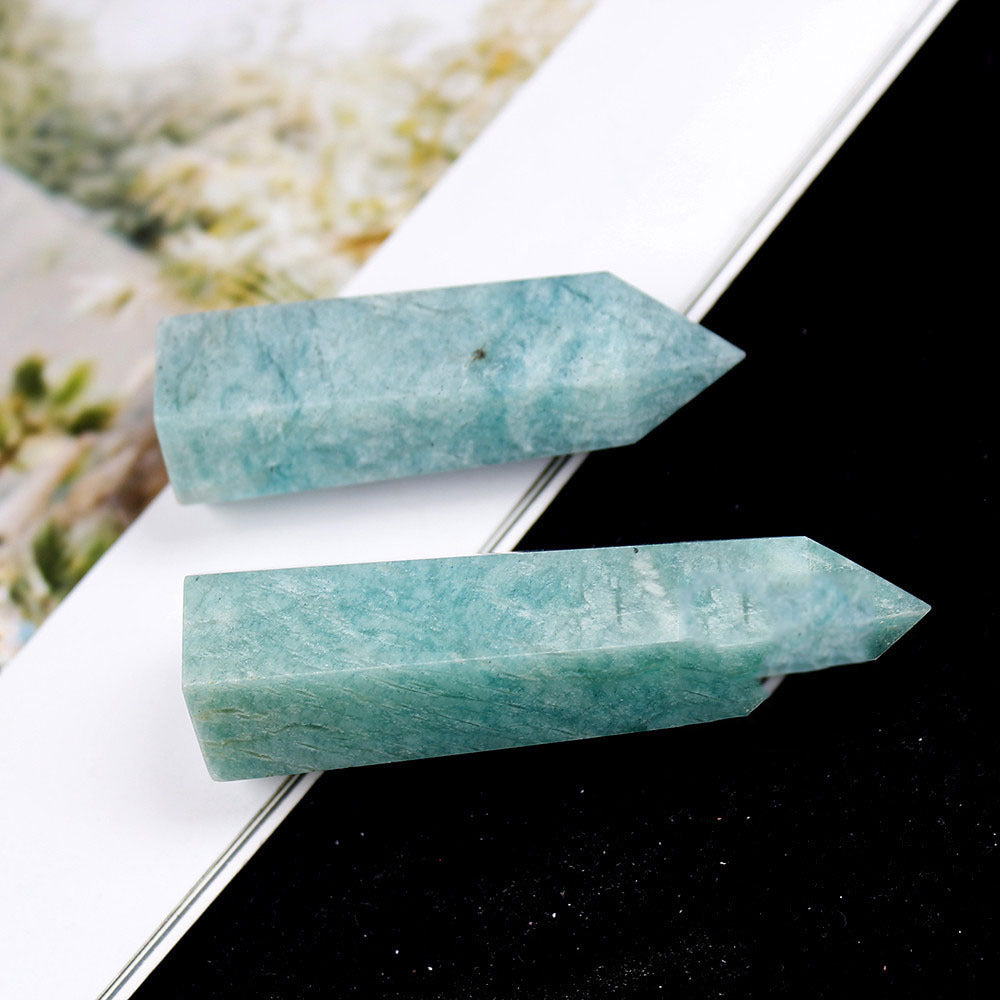 Blue Calcite Energy Pillar Decor