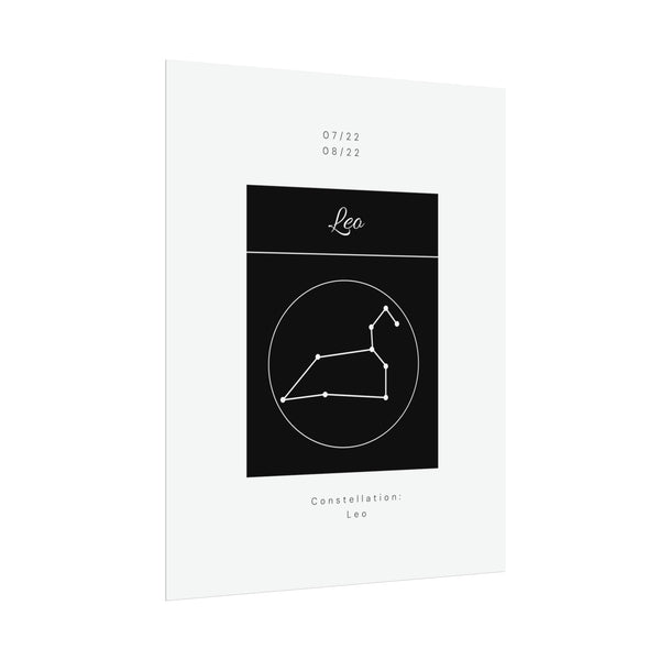 Leo Star Constellation Zodiac Poster