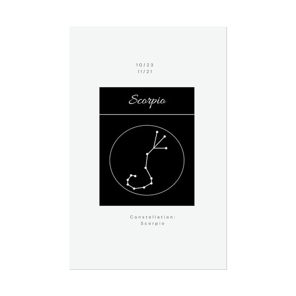 Scorpio Star Constellation Zodiac Poster