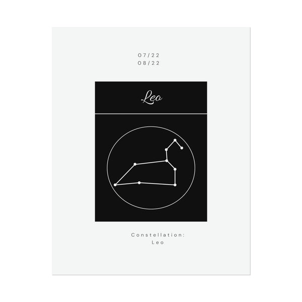 Leo Star Constellation Zodiac Poster