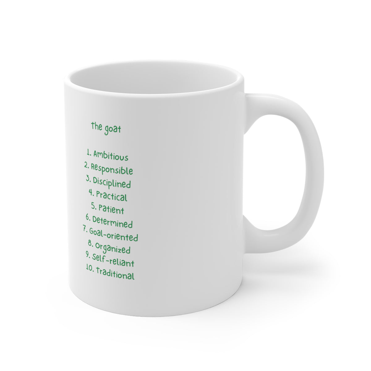 Zodiac Coffee Mug with traits: Capricorn Edition