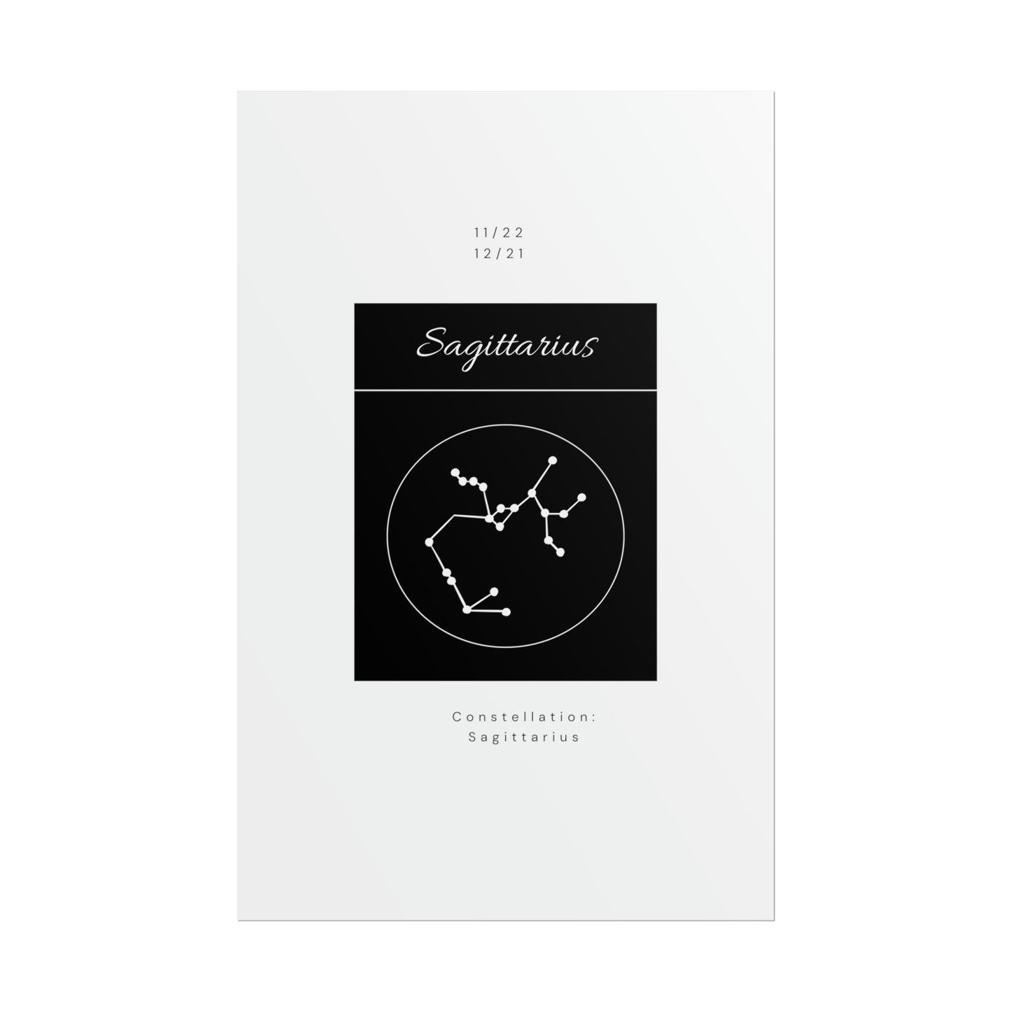 Sagittarius Star Constellation Zodiac Poster