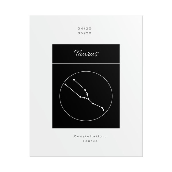 Taurus Star Constellation Zodiac Poster