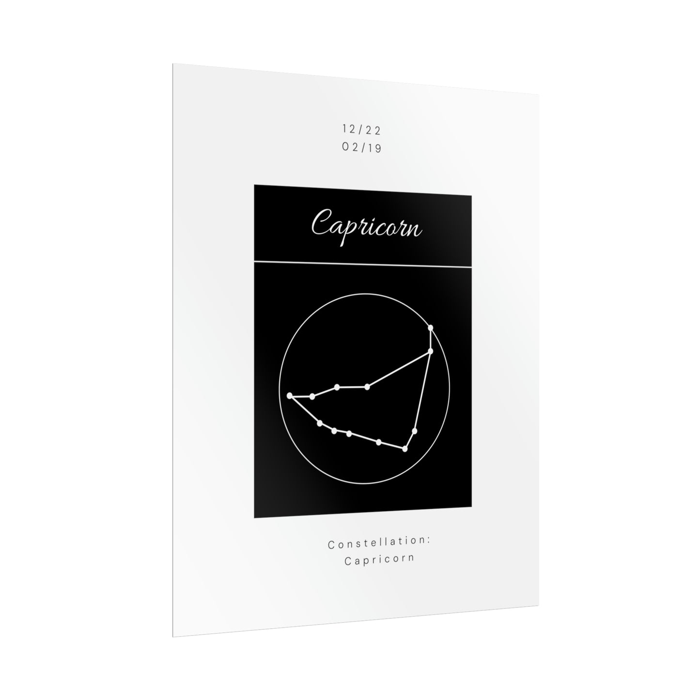 Capricorn Star Constellation Zodiac Poster