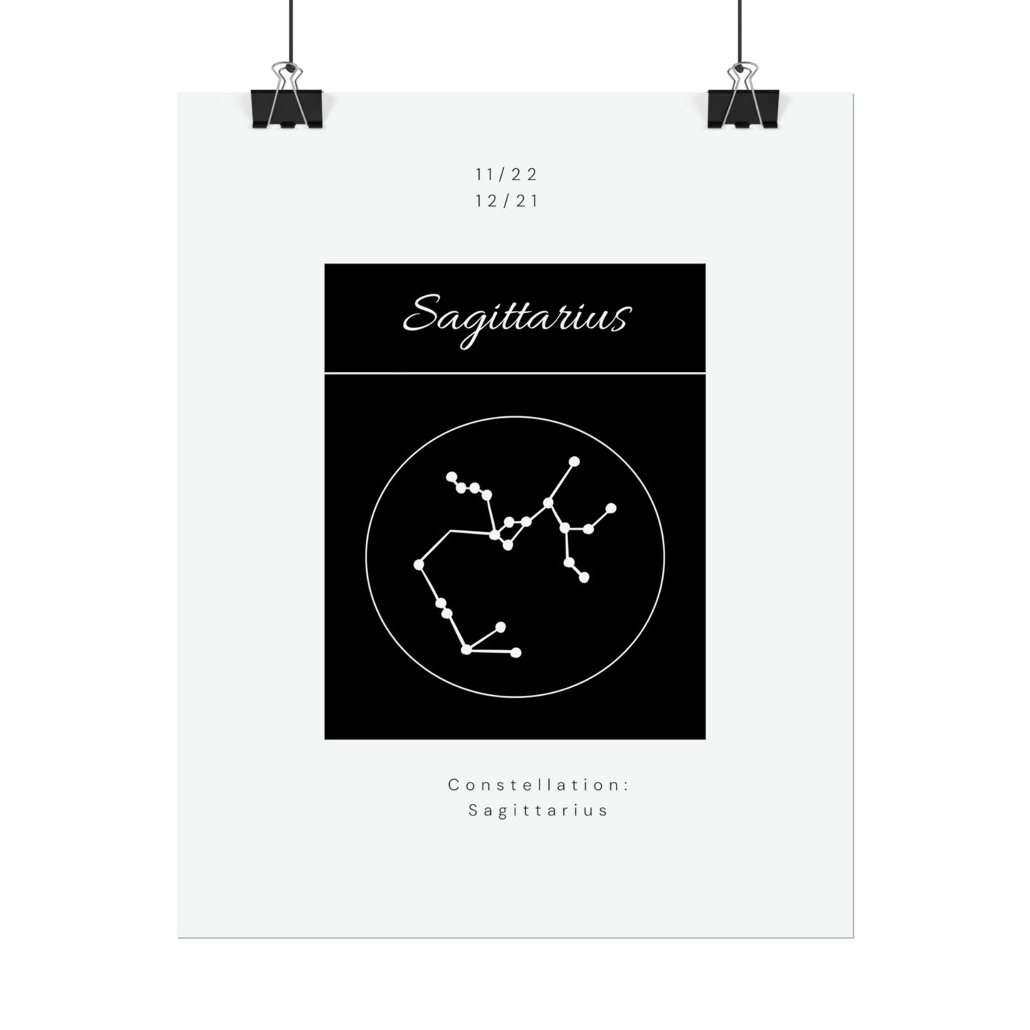 Sagittarius Star Constellation Zodiac Poster