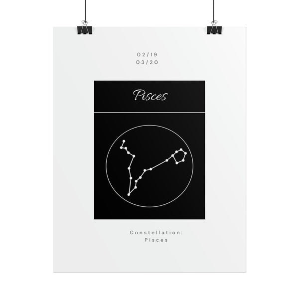 Pisces Star Constellation Zodiac Poster