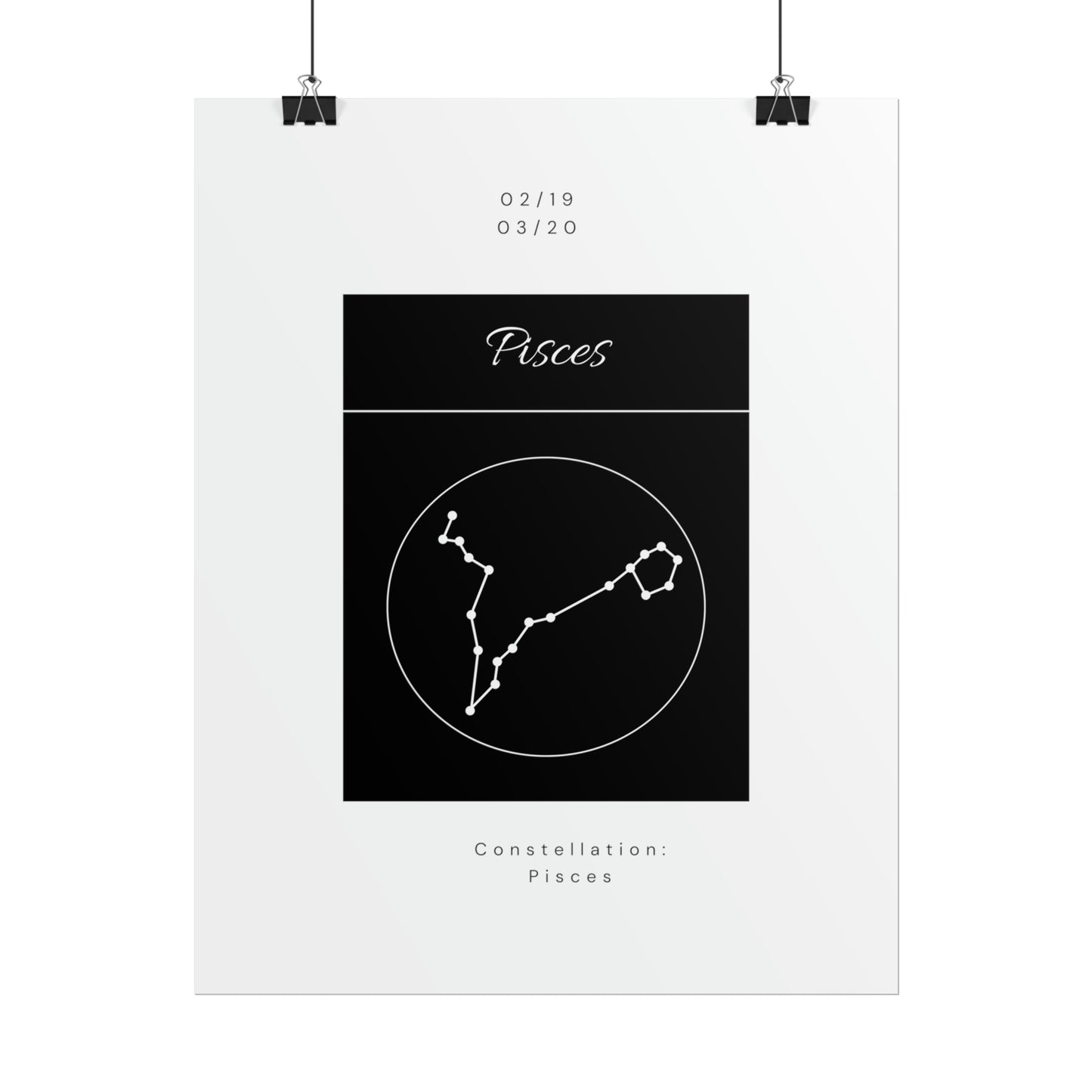 Pisces Star Constellation Zodiac Poster