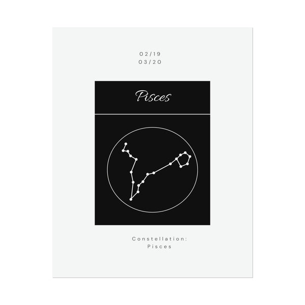 Pisces Star Constellation Zodiac Poster