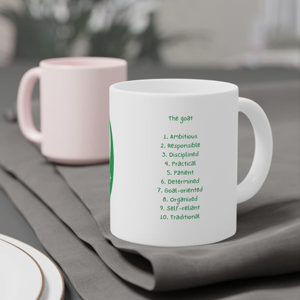 Zodiac Coffee Mug with traits: Capricorn Edition