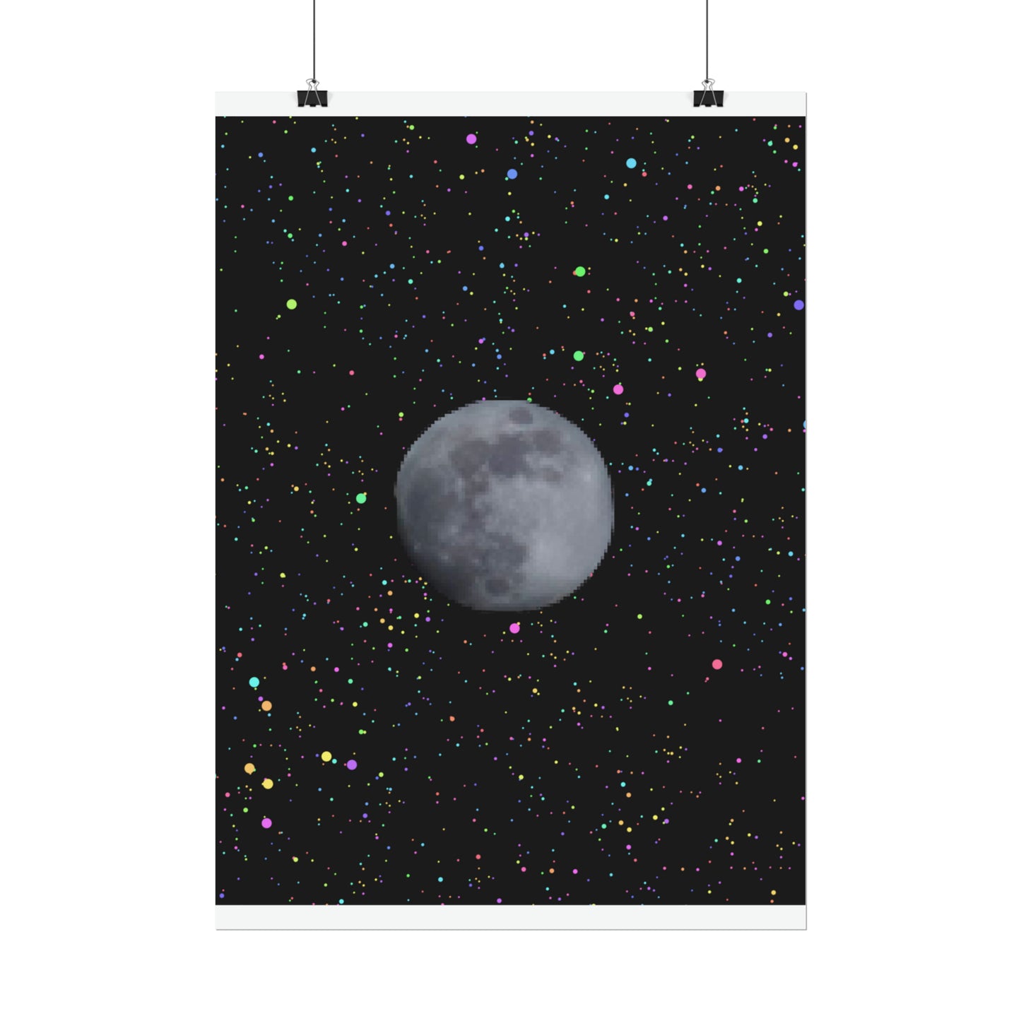 Moon Poster: Full Moon in a Clear Sky