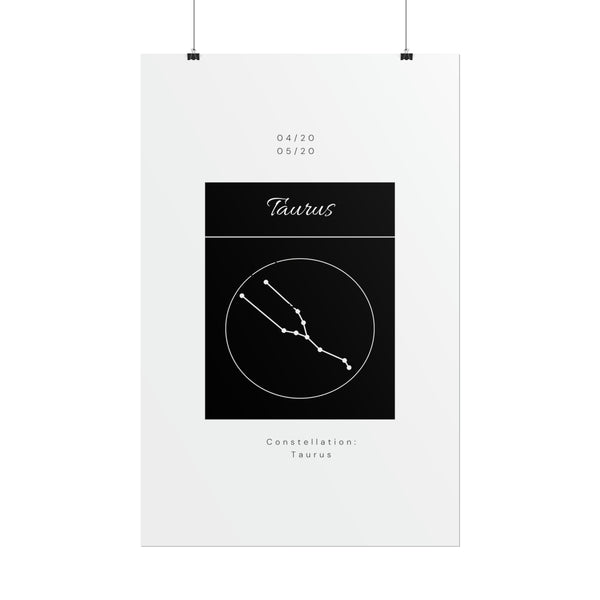 Taurus Star Constellation Zodiac Poster