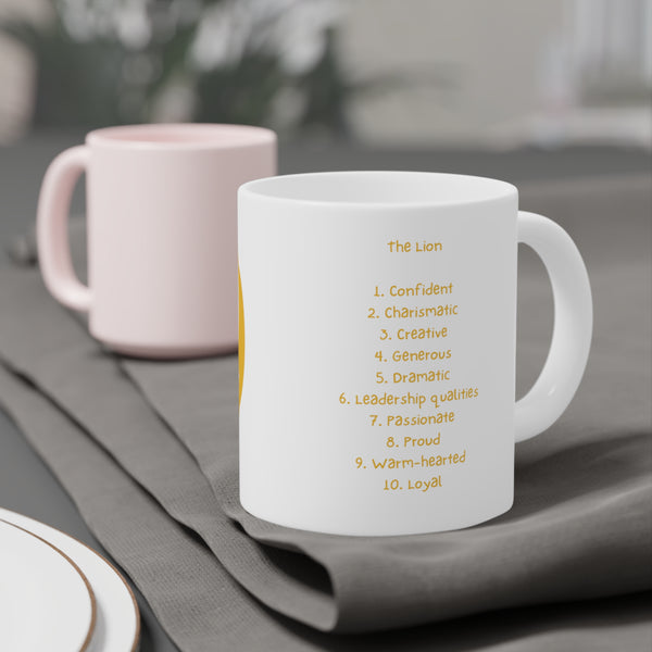 Zodiac Coffee Mug with Traits: Leo Edition