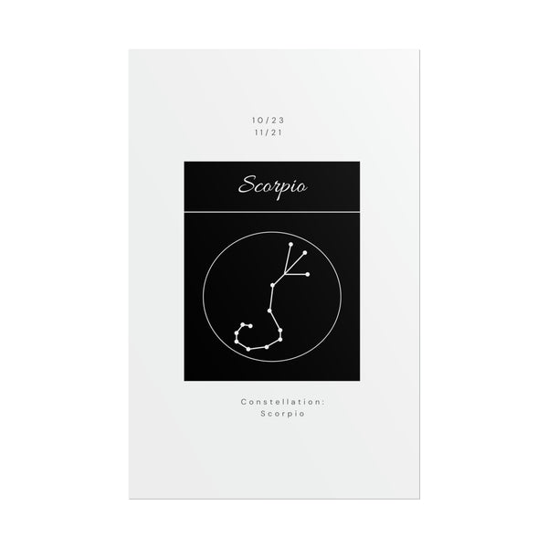 Scorpio Star Constellation Zodiac Poster