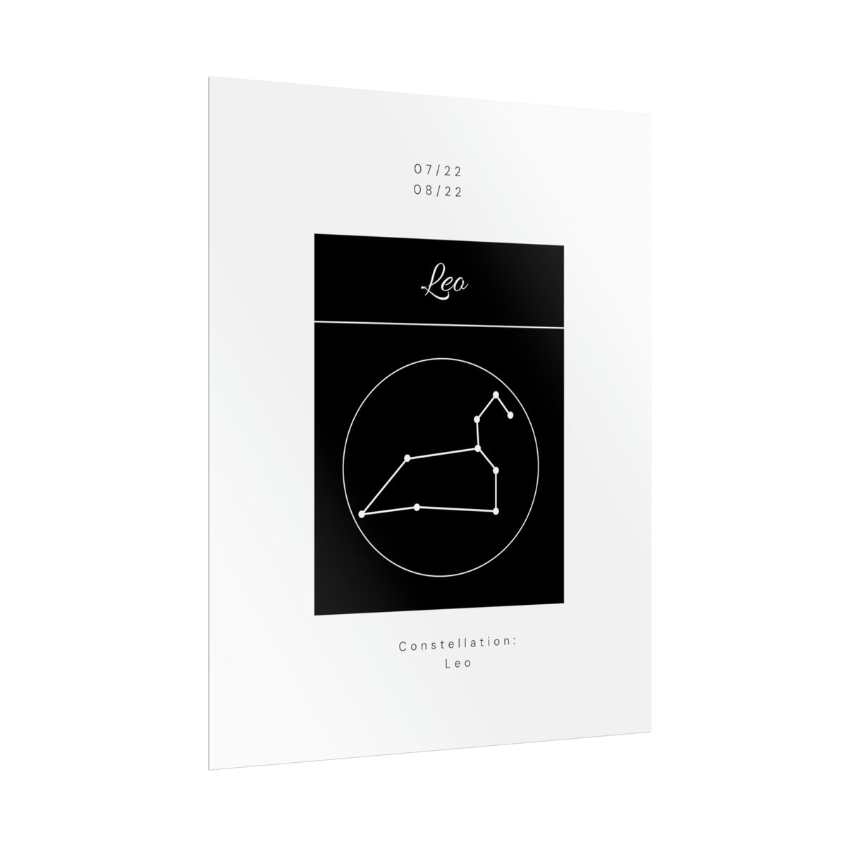 Leo Star Constellation Zodiac Poster