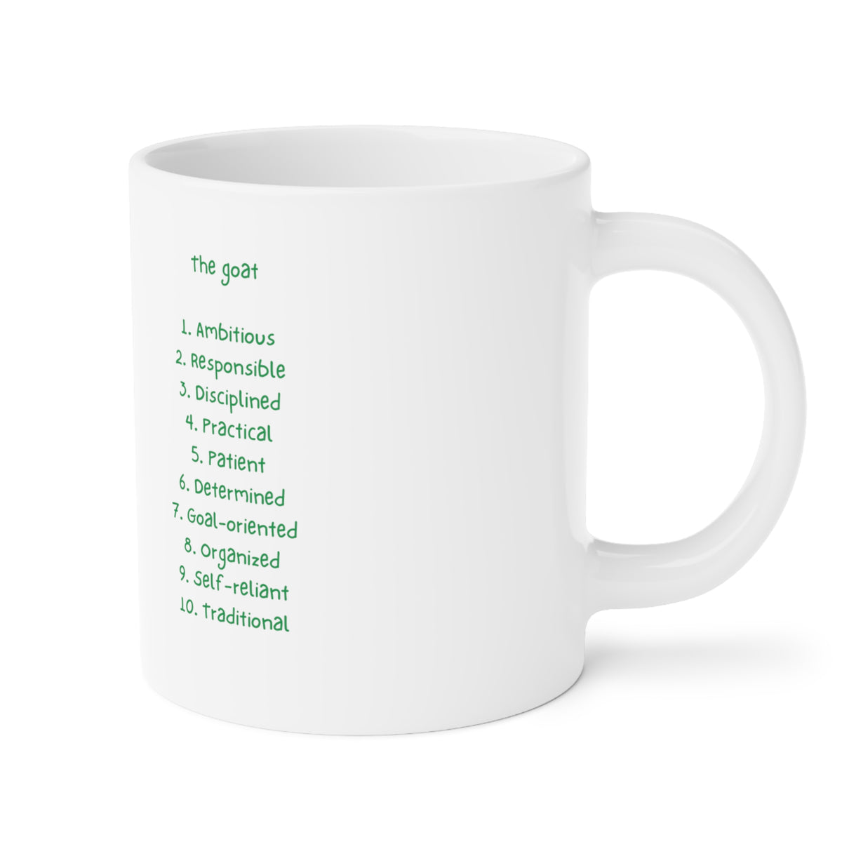 Zodiac Coffee Mug with traits: Capricorn Edition