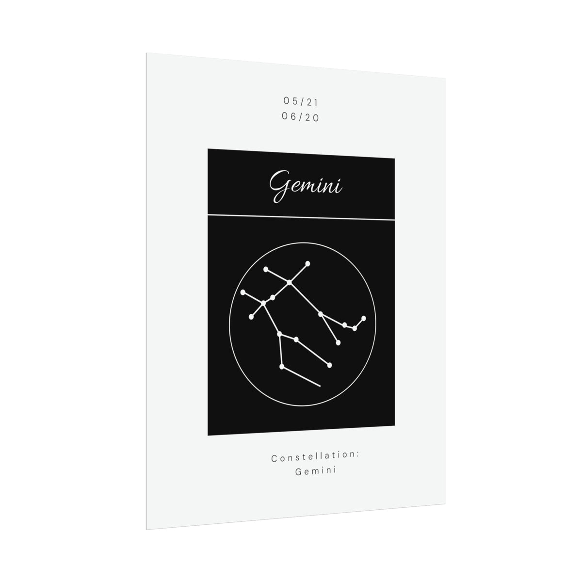 Gemini Star Constellation Zodiac Poster