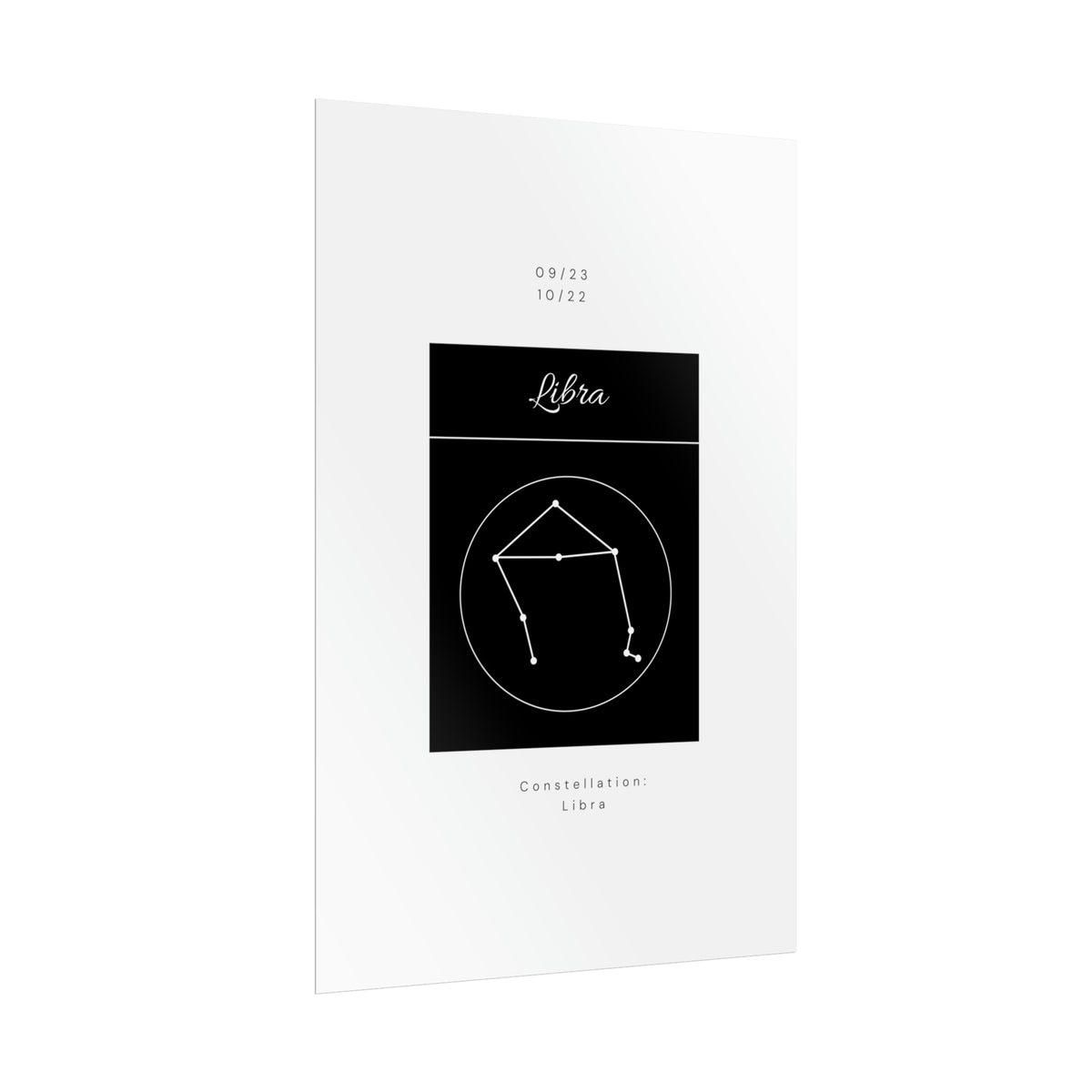 Libra Star Constellation Zodiac Poster