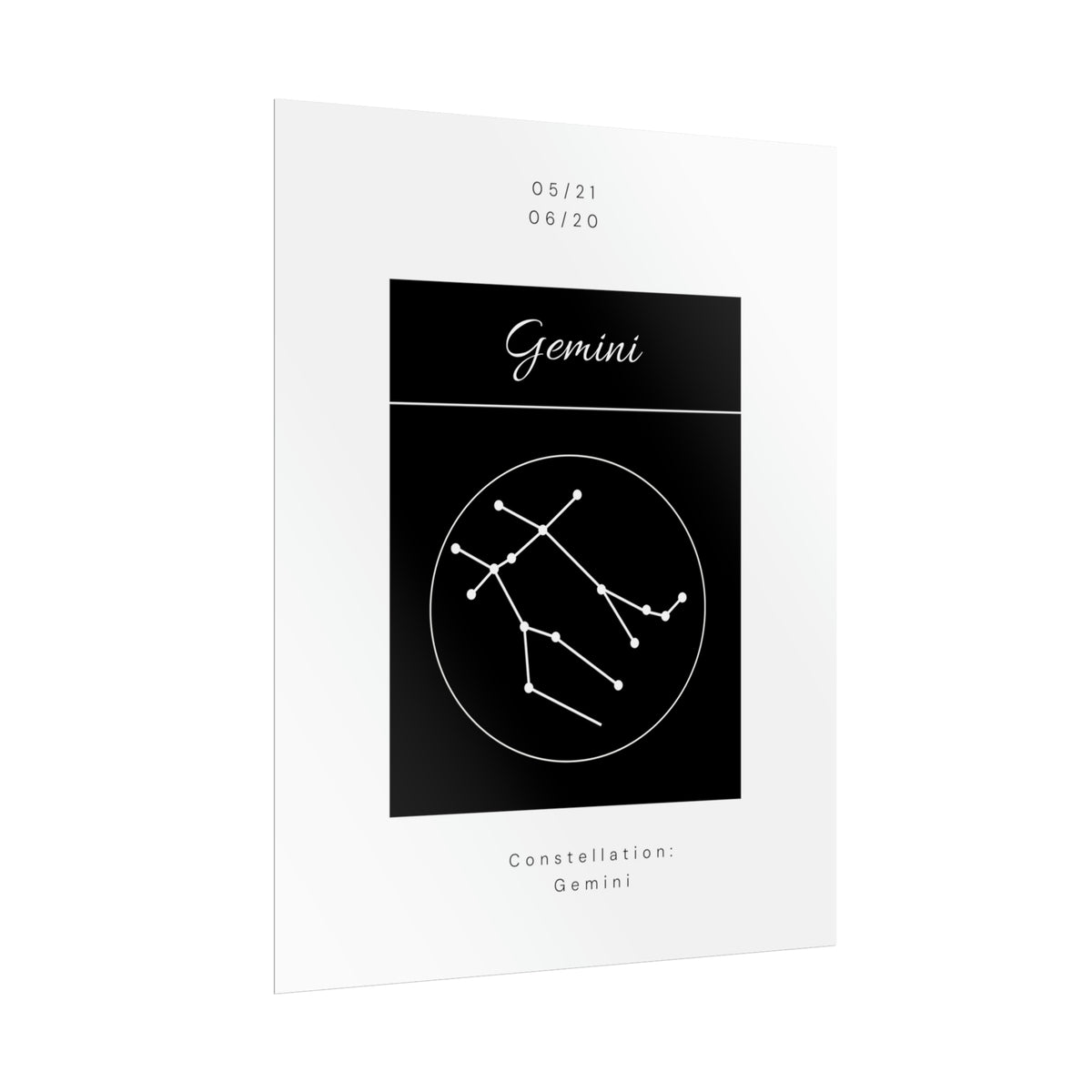 Gemini Star Constellation Zodiac Poster