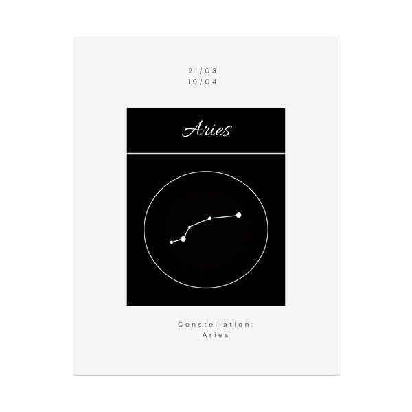 Aries Star Constellation Zodiac Poster