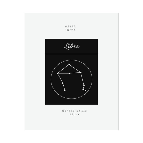 Libra Star Constellation Zodiac Poster